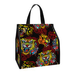 Red Tiger Tattoo Pattern Print Insulated Lunch Tote