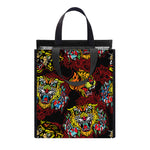 Red Tiger Tattoo Pattern Print Insulated Lunch Tote