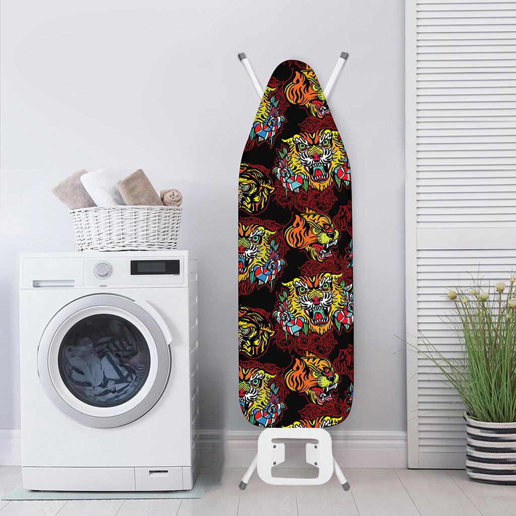 Red Tiger Tattoo Pattern Print Ironing Board Cover