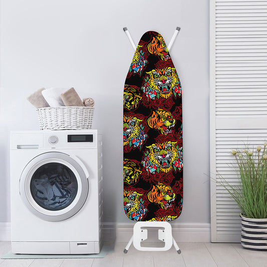 Red Tiger Tattoo Pattern Print Ironing Board Cover
