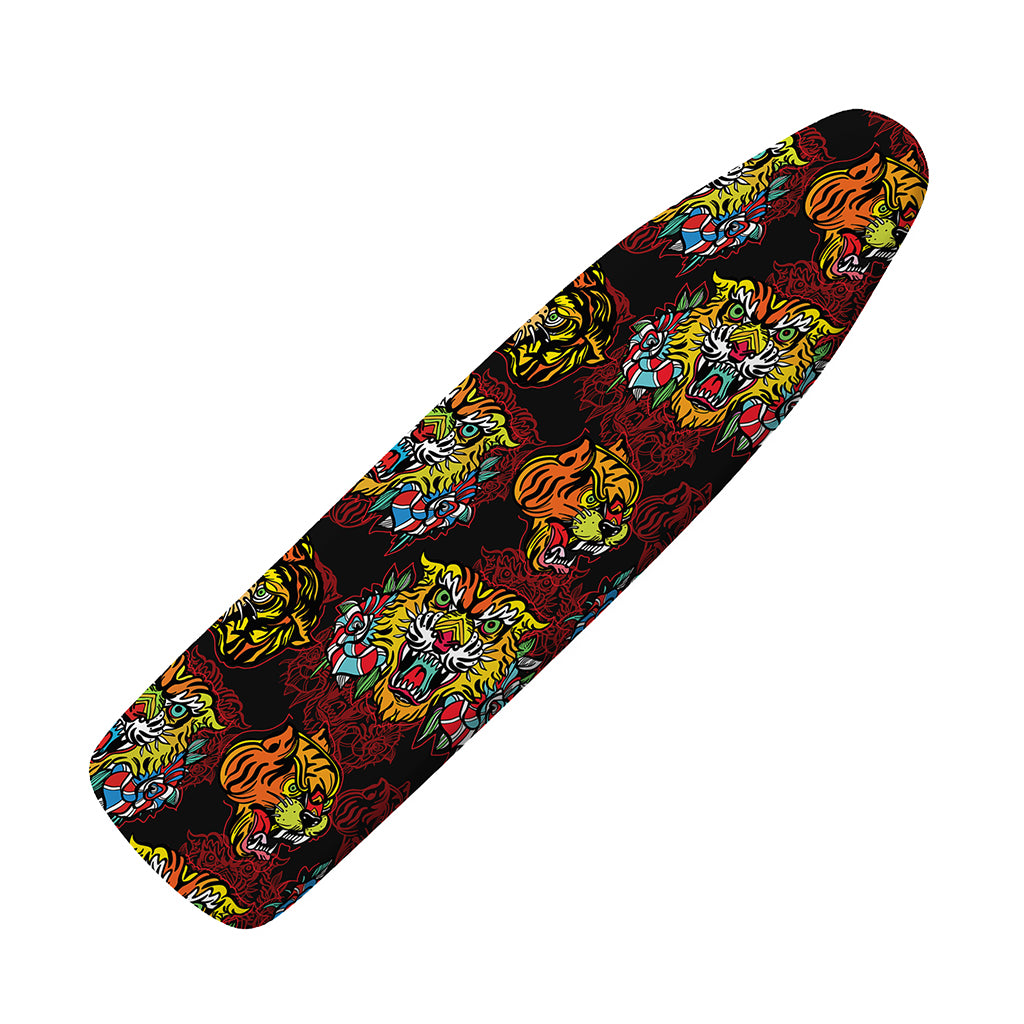 Red Tiger Tattoo Pattern Print Ironing Board Cover