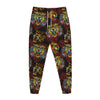 Red Tiger Tattoo Pattern Print Jogger Pants