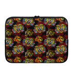 Red Tiger Tattoo Pattern Print Laptop Sleeve
