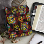 Red Tiger Tattoo Pattern Print Leather Bible Cover