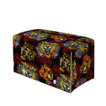 Red Tiger Tattoo Pattern Print Leather Tissue Box Cover