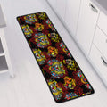 Red Tiger Tattoo Pattern Print Long Kitchen Mat