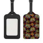 Red Tiger Tattoo Pattern Print Luggage Tag
