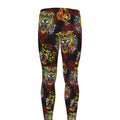 Red Tiger Tattoo Pattern Print Men's Leggings