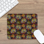 Red Tiger Tattoo Pattern Print Mouse Pad