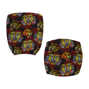 Red Tiger Tattoo Pattern Print Office Chair Cover