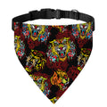 Red Tiger Tattoo Pattern Print Over The Collar Dog Bandana