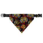 Red Tiger Tattoo Pattern Print Over The Collar Dog Bandana