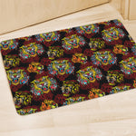 Red Tiger Tattoo Pattern Print Polyester Doormat