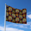 Red Tiger Tattoo Pattern Print Polyester Flag