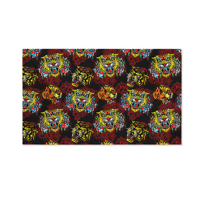 Red Tiger Tattoo Pattern Print Polyester Flag