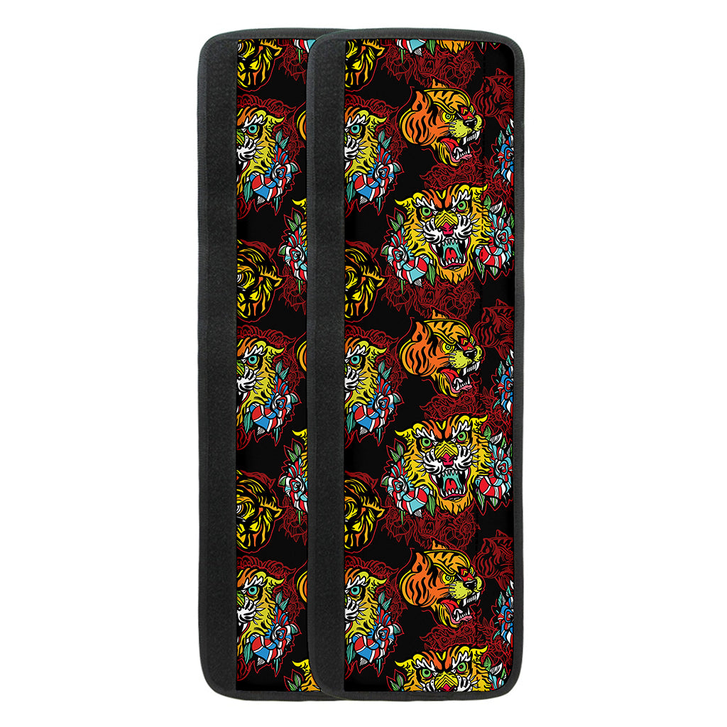 Red Tiger Tattoo Pattern Print Refrigerator Handle Covers