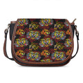 Red Tiger Tattoo Pattern Print Saddle Bag