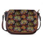 Red Tiger Tattoo Pattern Print Saddle Bag