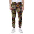Red Tiger Tattoo Pattern Print Joggers