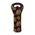 Red Tiger Tattoo Pattern Print Single Neoprene Wine Tote