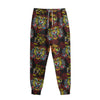 Red Tiger Tattoo Pattern Print Sweatpants