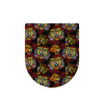 Red Tiger Tattoo Pattern Print Toilet Lid Cover