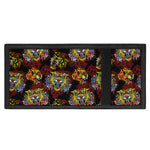 Red Tiger Tattoo Pattern Print Trifold Wallet