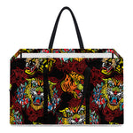 Red Tiger Tattoo Pattern Print Utility Tote Bag