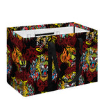 Red Tiger Tattoo Pattern Print Utility Tote Bag