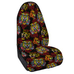 Red Tiger Tattoo Pattern Print Waterproof Car Seat Cover