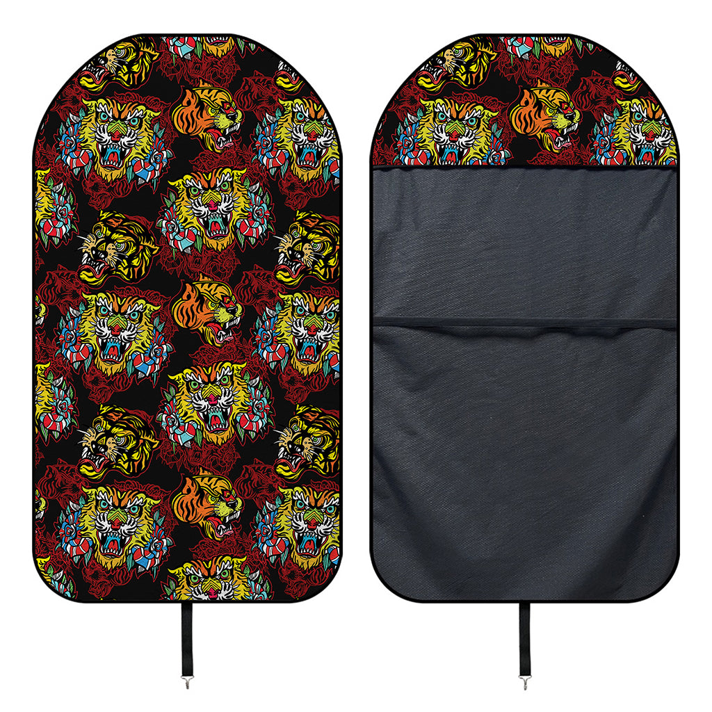 Red Tiger Tattoo Pattern Print Waterproof Car Seat Cover