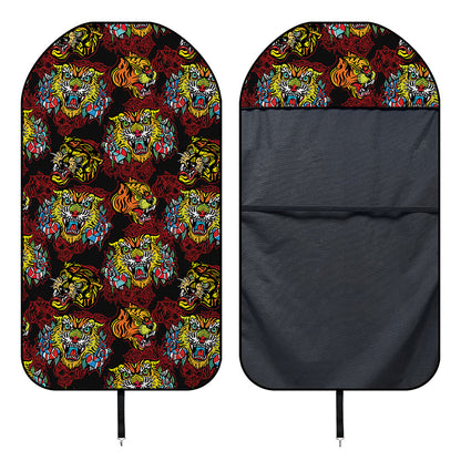 Red Tiger Tattoo Pattern Print Waterproof Car Seat Cover