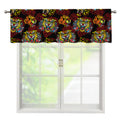 Red Tiger Tattoo Pattern Print Window Valance