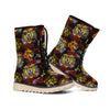 Red Tiger Tattoo Pattern Print Winter Boots