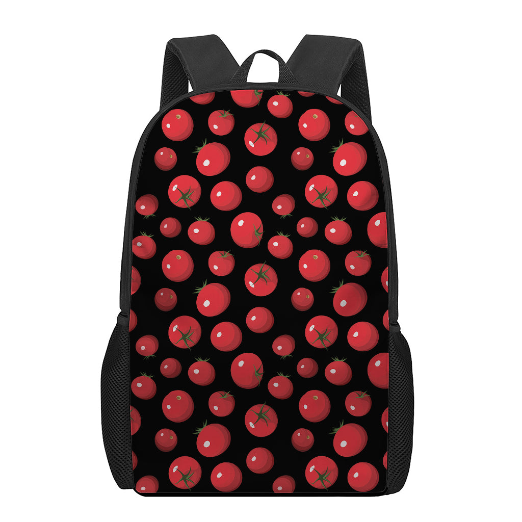 Red Tomato Pattern Print 17 Inch Backpack