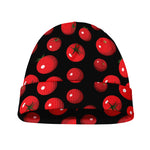 Red Tomato Pattern Print Beanie
