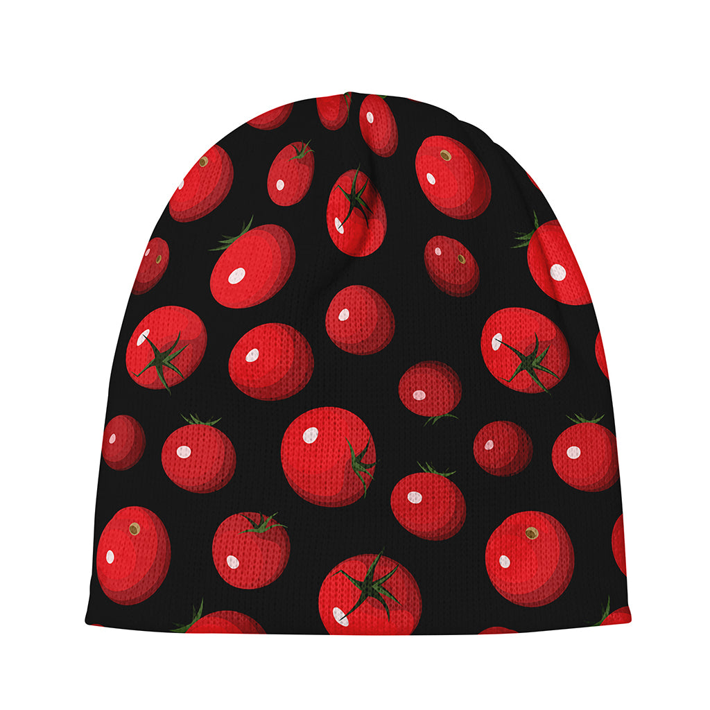 Red Tomato Pattern Print Beanie