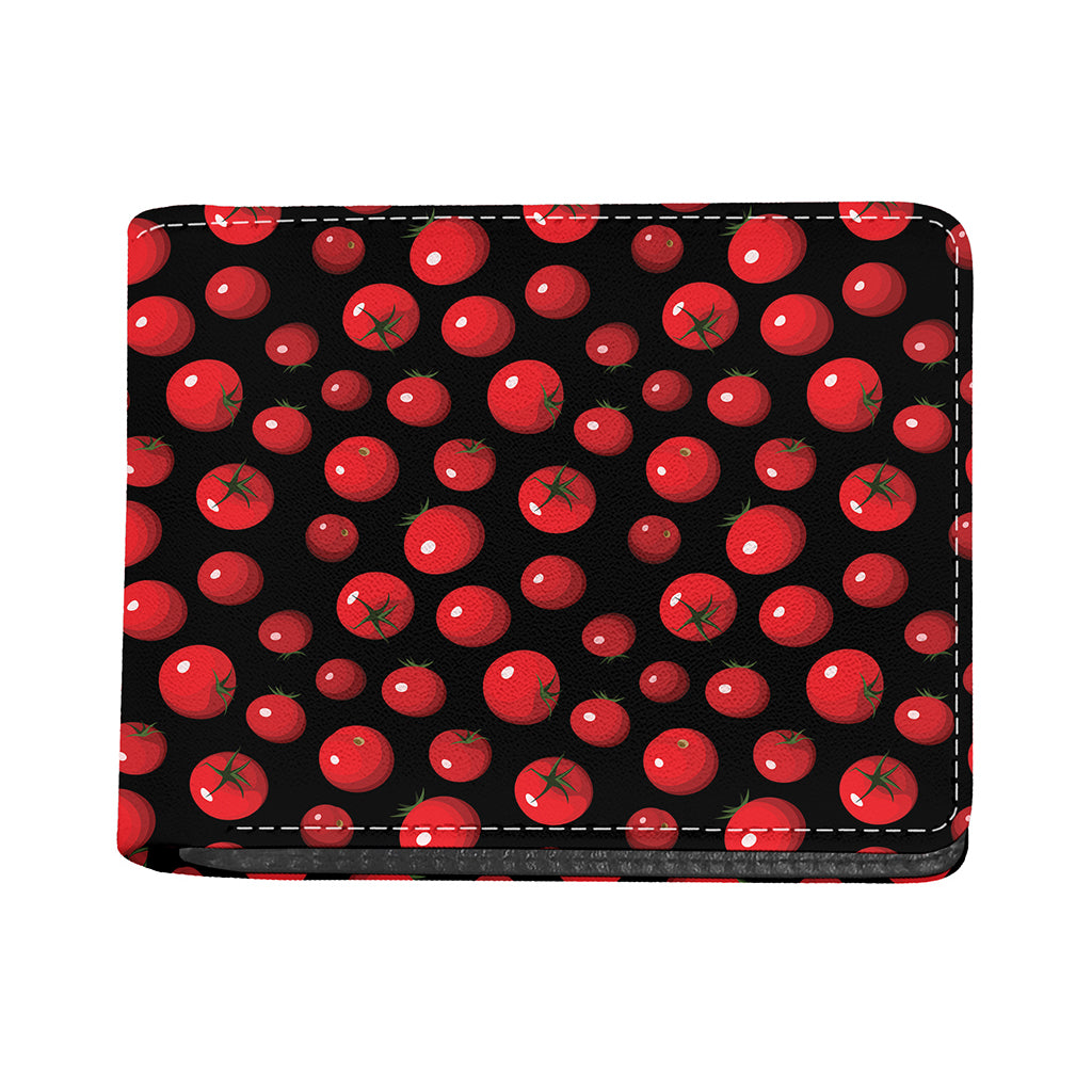 Red Tomato Pattern Print Bifold Wallet