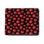 Red Tomato Pattern Print Bifold Wallet