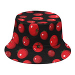 Red Tomato Pattern Print Bucket Hat