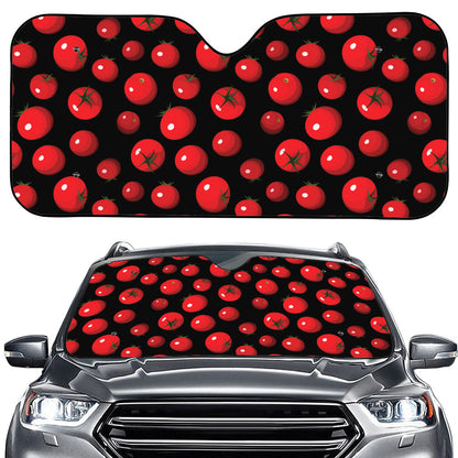 Red Tomato Pattern Print Car Windshield Sun Shade