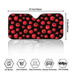 Red Tomato Pattern Print Car Windshield Sun Shade