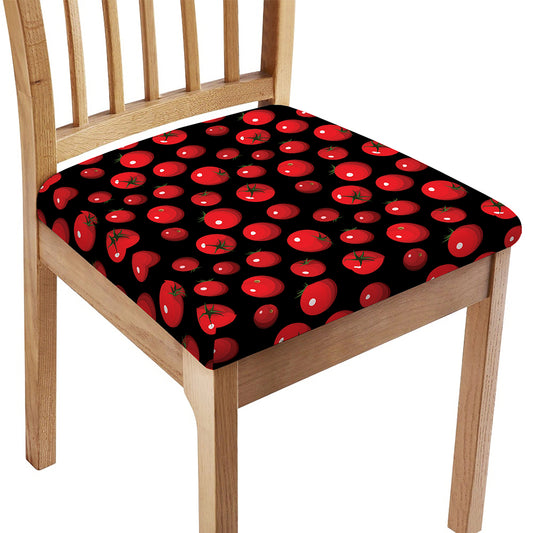 Red Tomato Pattern Print Chair Cushion Cover