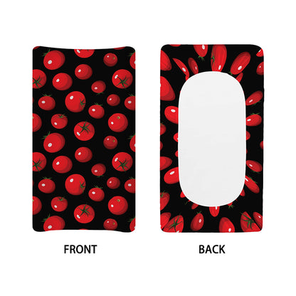 Red Tomato Pattern Print Changing Pad Cover