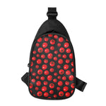 Red Tomato Pattern Print Chest Bag