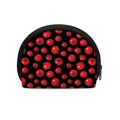 Red Tomato Pattern Print Coin Purse