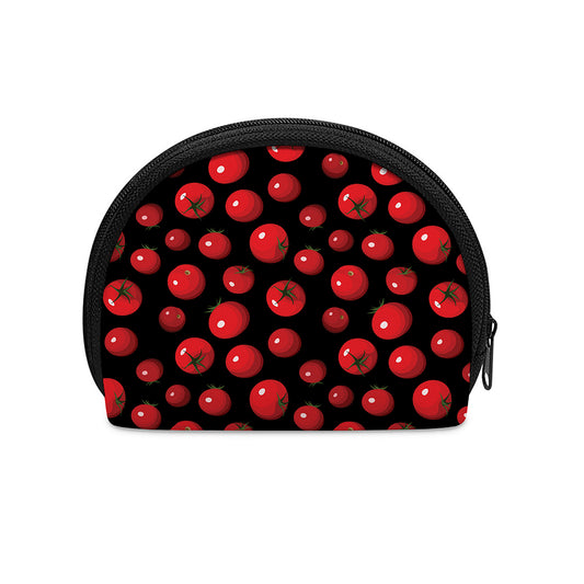 Red Tomato Pattern Print Coin Purse