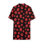Red Tomato Pattern Print Cotton Hawaiian Shirt