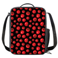 Red Tomato Pattern Print Crossbody Lunch Bag
