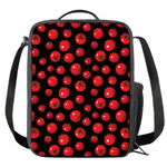 Red Tomato Pattern Print Crossbody Lunch Bag